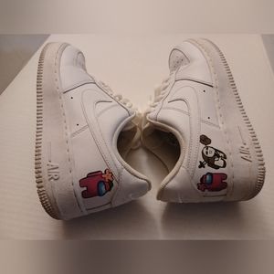 White Nike Air With Among Us Characters - Size US 8 (Women)